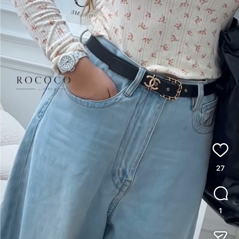 Chanel Black and Gold Women's Belt - Picture 6 of 6